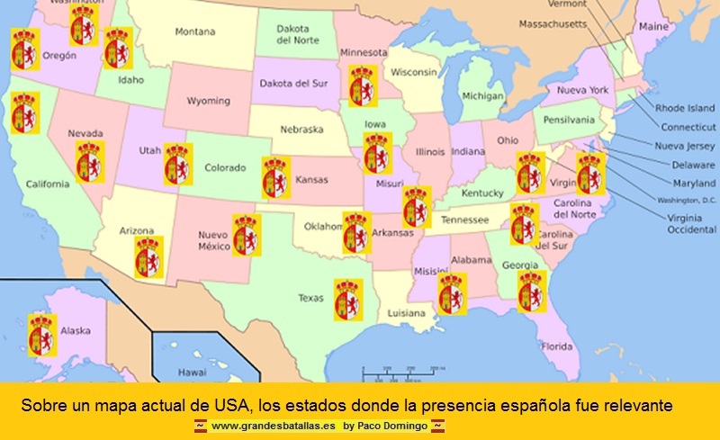ESTADOS DONDE HUBO PRESENCIA ESPAÑOLA EN USA